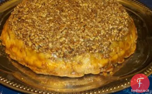 Torta di pecan alla mela capovolta