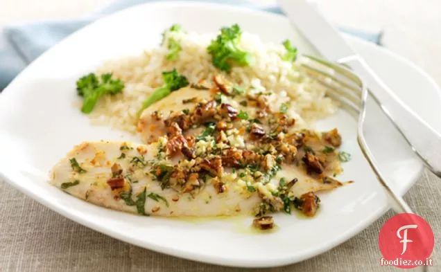 Filetti di Tilapia al forno di Pecan-Parmigiano