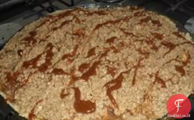 Torta di crumble di mele al caramello