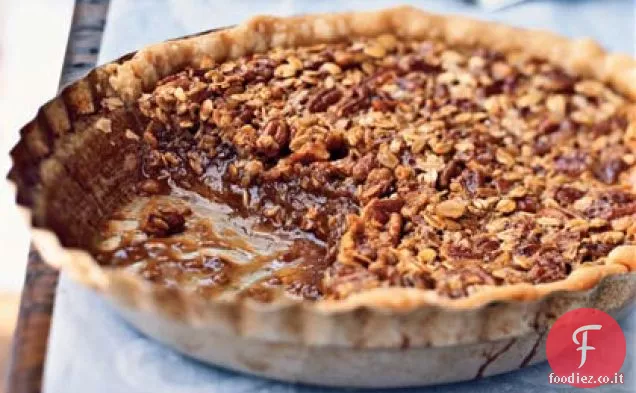 Torta di noci pecan di farina d'avena