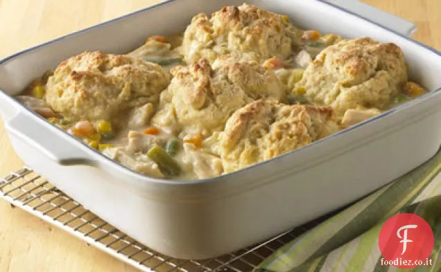 Biscotto-condita pollo Pot Pie (ricetta burro leggero)