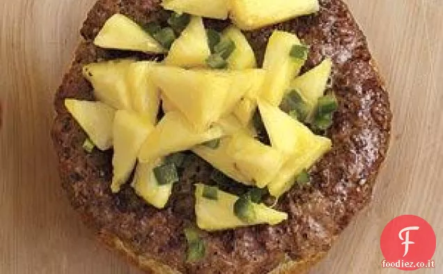 Hamburger con Ananas-Salsa jalapeno