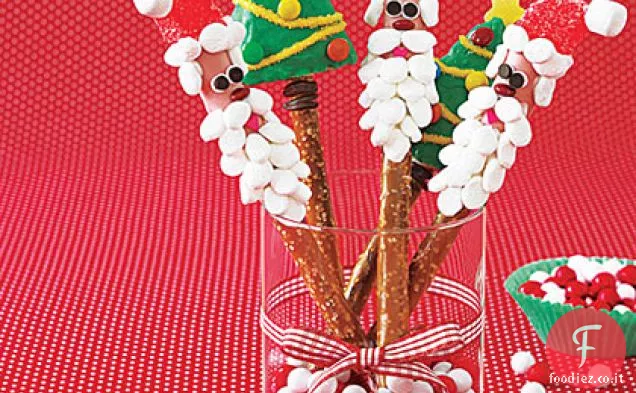 Babbo Natale e albero Pretzel Aste