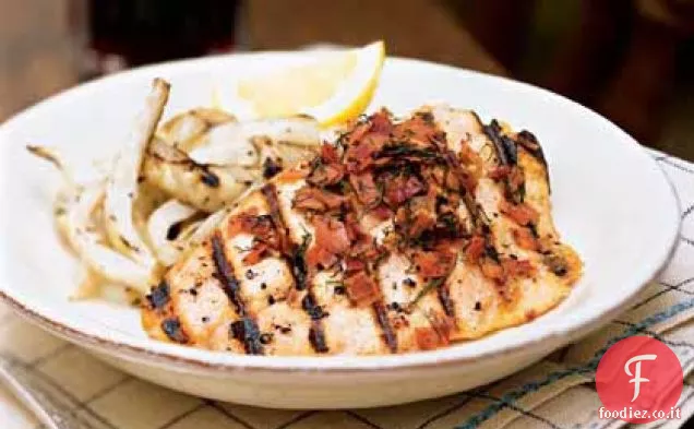 Trota Salmonata con Aglio e Finocchi alla griglia