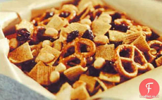 Crunch di snack glassati dorati
