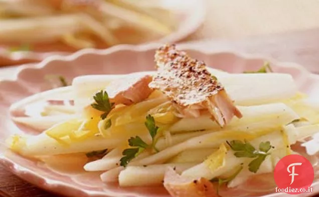 Indivia-Slaw mela con trota affumicata