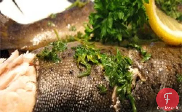 Trota alla griglia con vino