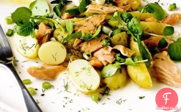 Insalata di patate nuove, trota e limone