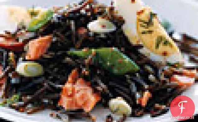 Riso Selvatico con Pesce affumicato e Piselli