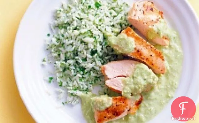 Pollo con salsa di panna Poblano