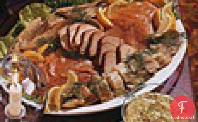 Pesce affumicato con senape, aneto e salsa di capperi