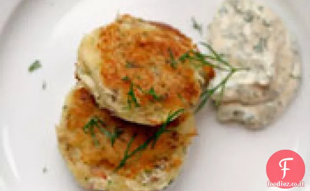 Cena stasera: polpette di pesce affumicato con maionese all'aneto