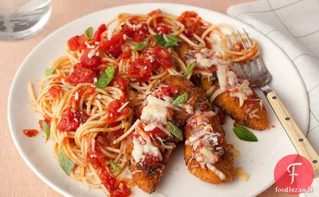 Parmigiano e Petto di pollo alle erbe
