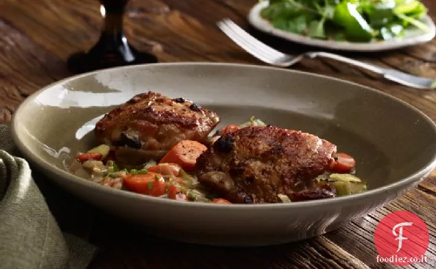 Aceto di sidro-Cosce di pollo brasate