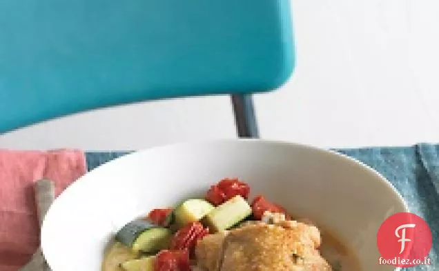 Pollo Mediterraneo Brasato con Polenta