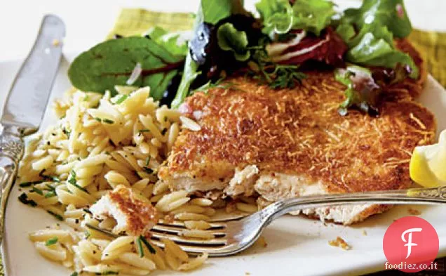 Pollo Milanese con verdure primaverili