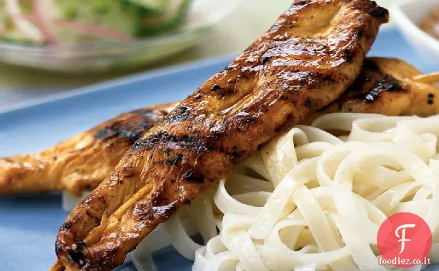 Sate di pollo con salsa di arachidi