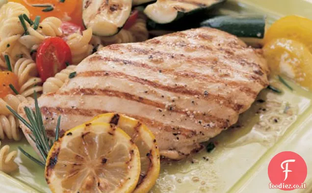 Pollo al limone e rosmarino alla griglia