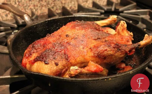 Anatra arrosto con glassa di mele cotogne