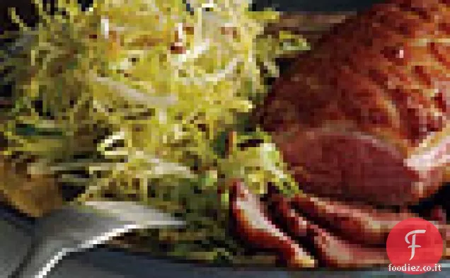 Petto d'anatra con insalata di Frisée e Vinaigrette di porto