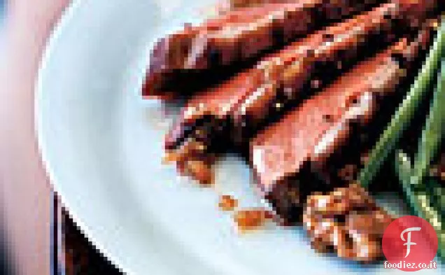 Anatra con Vinaigrette di sherry di noce