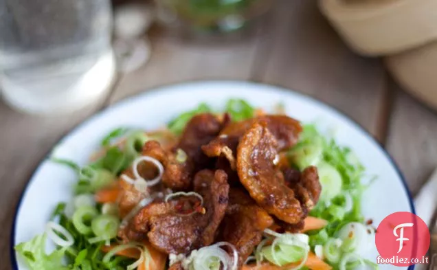 Croccante 5 spezie e peperoncino anatra insalata
