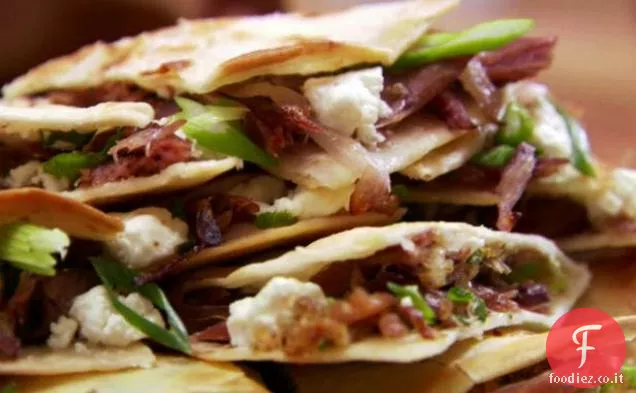 Quesadillas di Confit d'anatra