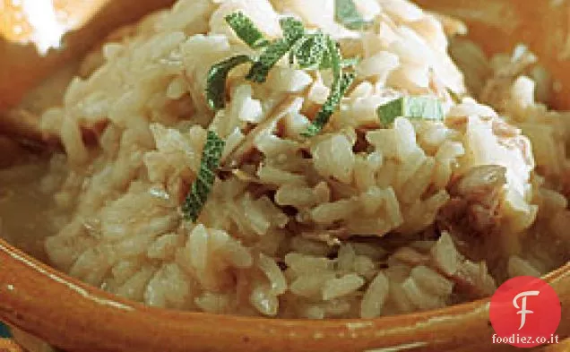 Risotto Confit d'Anatra con Burro e Salvia
