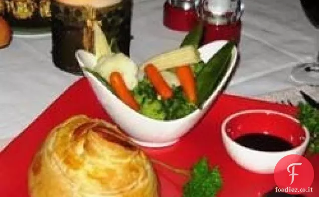 Mini Wellington di manzo con salsa al vino rosso