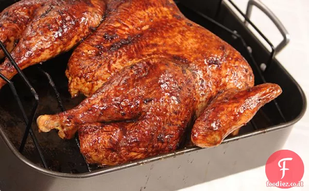 Tacchino al burro con glassa di mirtilli rossi