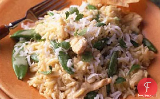 Tacchino con riso al curry di cocco