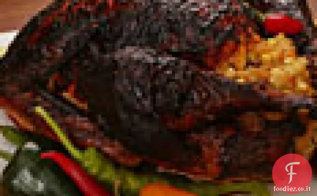 Talpa-Tacchino arrosto con ripieno di Masa e sugo di Cile