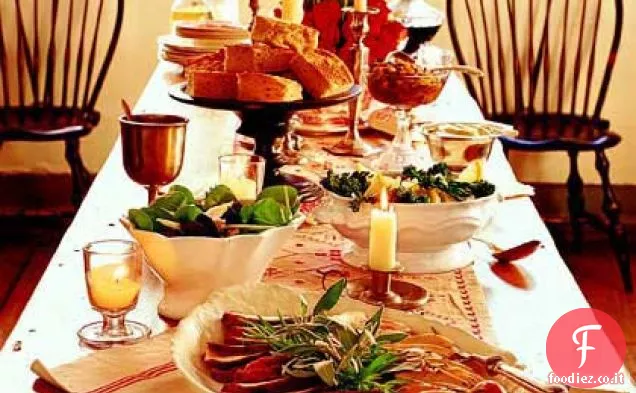 Petto di tacchino arrosto all'aglio e alle erbe con maionese al dragoncello