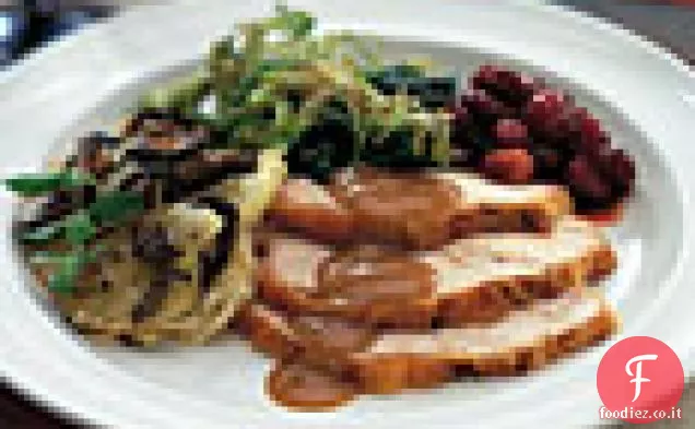 Tacchino alle erbe con sugo di pere