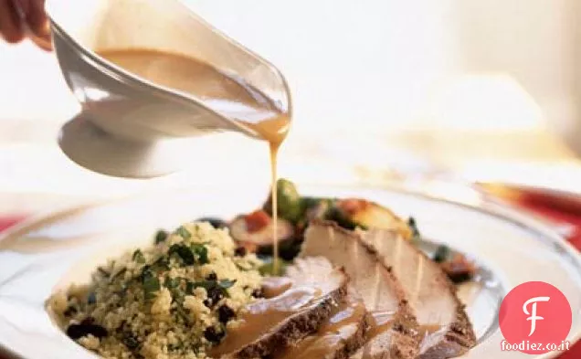 Tacchino speziato tunisino con couscous all'aglio e sugo di Harissa