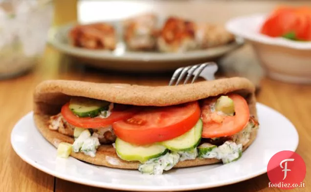 Koftas di tacchino con Pita tostato