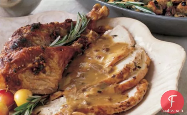 Tacchino arrosto con crosta di Prosciutto e Nocciole
