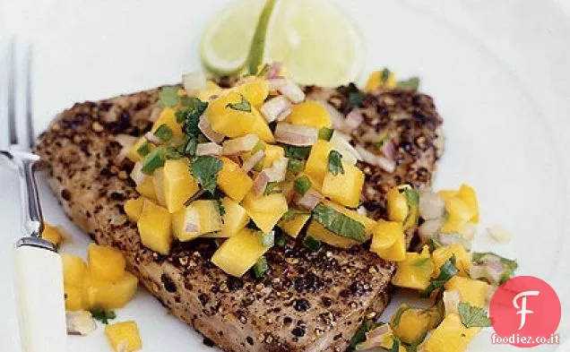 Tonno scottato con salsa di papaya