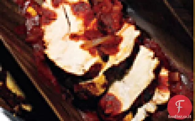 Achiote-Petto di tacchino alla griglia con pomodori, peperoncini e menta