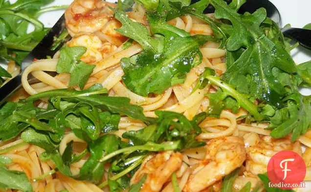 Linguine di Gamberi con Rucola