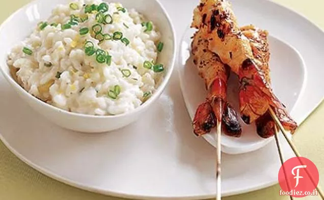 Risotto al Limone con Gamberi alla griglia