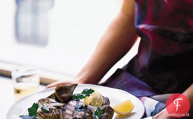Tonno alla Griglia con Carciofi e Aioli