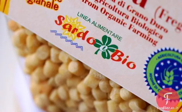 Fregola Sarda Con Verdure Arrosto e Gamberi