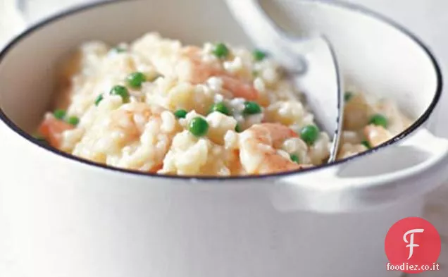 Risotto di gamberi e piselli
