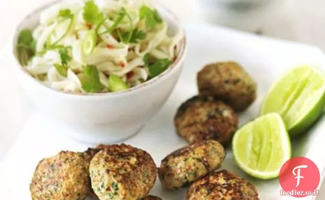 Gamberi piccanti con insalata di noodle