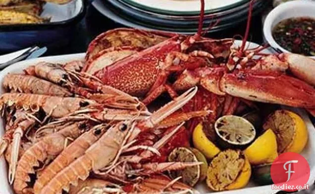 Crostacei alla griglia con condimento al peperoncino arrosto