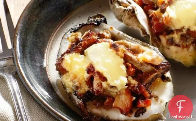 Ostriche al forno con ragù di funghi selvatici