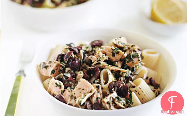 Pasta con Tonno e Vinaigrette di Olive Nere