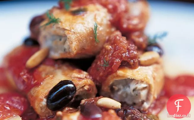Pesce Spada Ripieno Siciliano con Salsa di Pomodorini