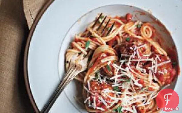 Spaghetti con polpette di tacchino (ricetta lettore da Nancy Londra)